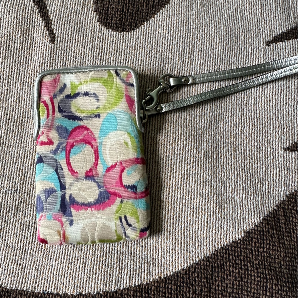 Authentic Coach Multi Color Wristlet - image 3